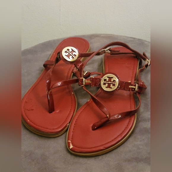 Tory Burch Ali Thong sandal Red size 9.5 - Picture 9 of 10